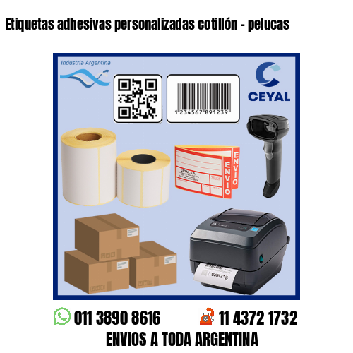 Etiquetas adhesivas personalizadas cotillón – pelucas