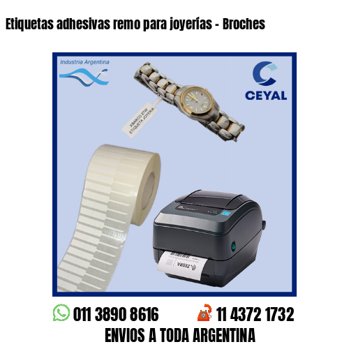 Etiquetas adhesivas remo para joyerías – Broches
