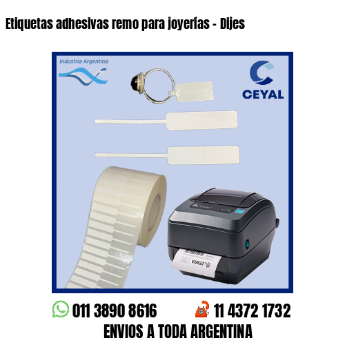 Etiquetas adhesivas remo para joyerías – Dijes
