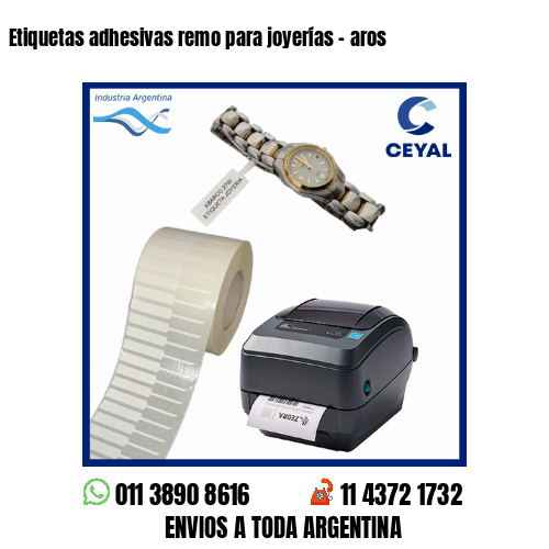 Etiquetas adhesivas remo para joyerías – aros