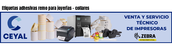 Etiquetas adhesivas remo para joyerías - collares