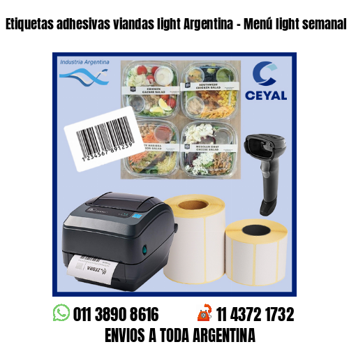 Etiquetas adhesivas viandas light Argentina – Menú light semanal