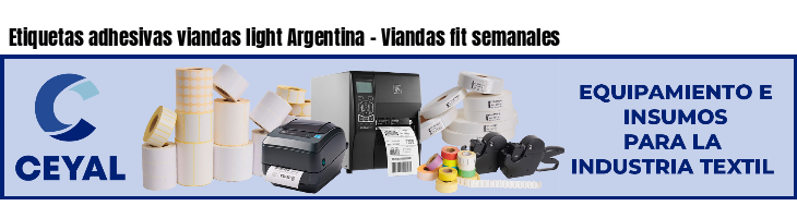 Etiquetas adhesivas viandas light Argentina - Viandas fit semanales
