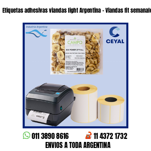 Etiquetas adhesivas viandas light Argentina – Viandas fit semanales