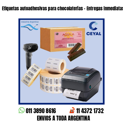 Etiquetas autoadhesivas para chocolaterías – Entregas inmediatas!
