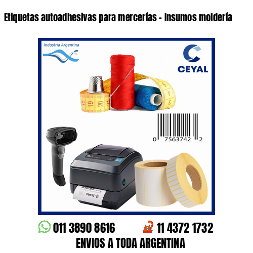 Etiquetas autoadhesivas para mercerías – Insumos moldería