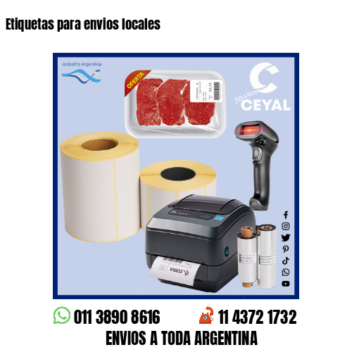 Etiquetas para envios locales