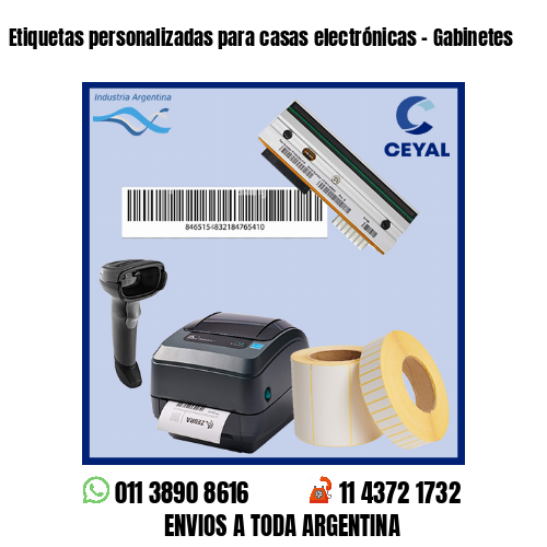 Etiquetas personalizadas para casas electrónicas – Gabinetes