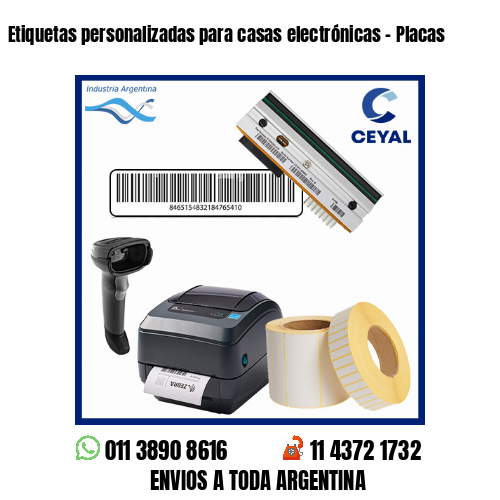 Etiquetas personalizadas para casas electrónicas – Placas