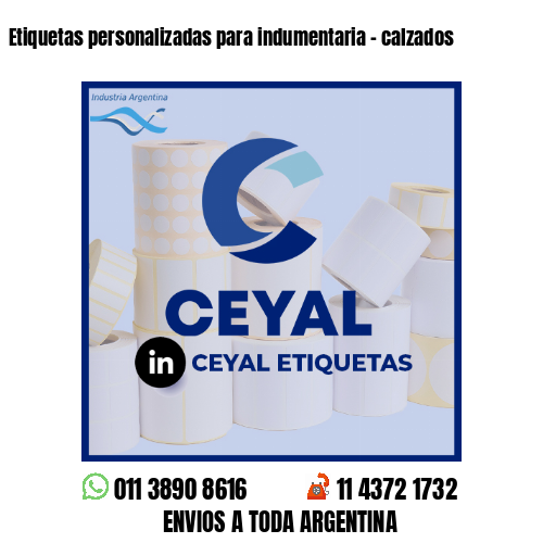 Etiquetas personalizadas para indumentaria - calzados