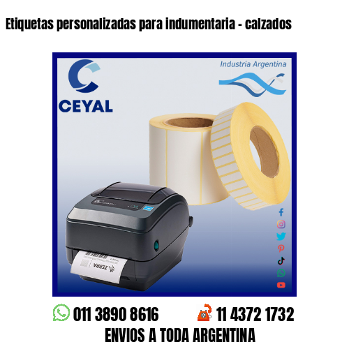 Etiquetas personalizadas para indumentaria – calzados