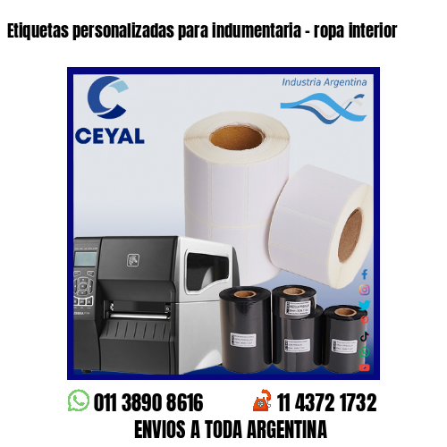 Etiquetas personalizadas para indumentaria – ropa interior