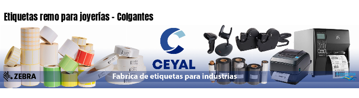 Etiquetas remo para joyerías - Colgantes