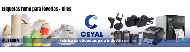 Etiquetas remo para joyerías - Dijes
