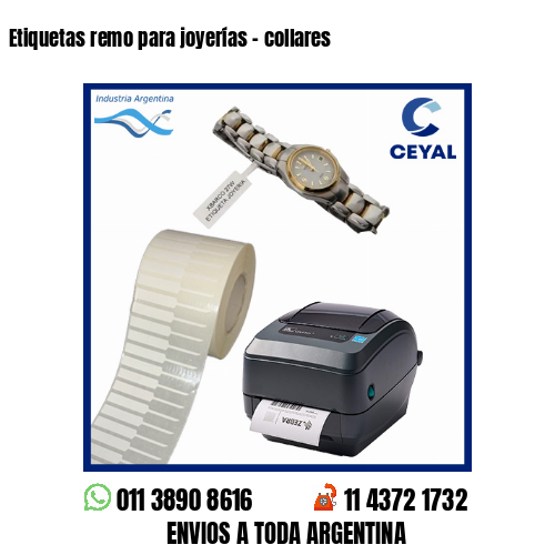 Etiquetas remo para joyerías – collares