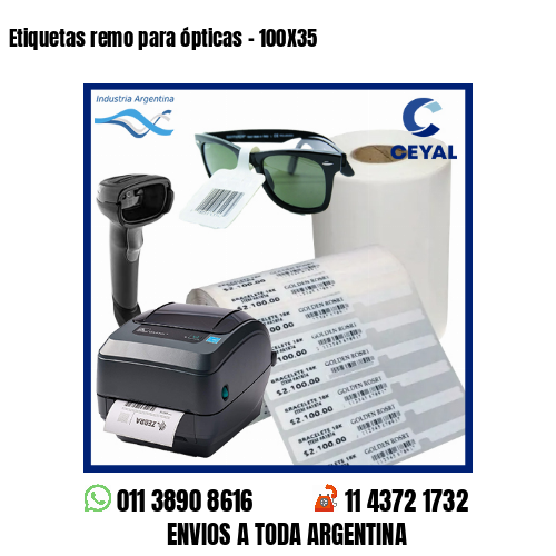 Etiquetas remo para ópticas – 100X35