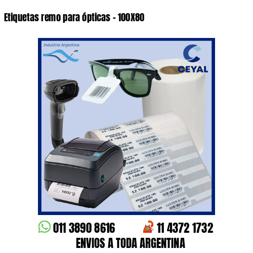 Etiquetas remo para ópticas – 100X80