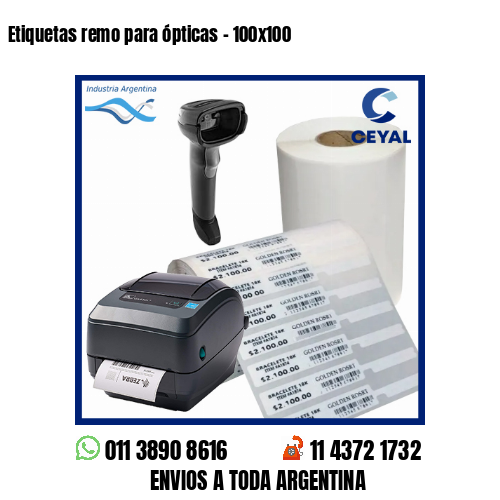 Etiquetas remo para ópticas – 100×100