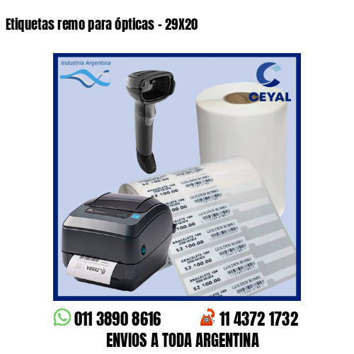 Etiquetas remo para ópticas – 29X20