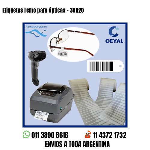 Etiquetas remo para ópticas – 38X20