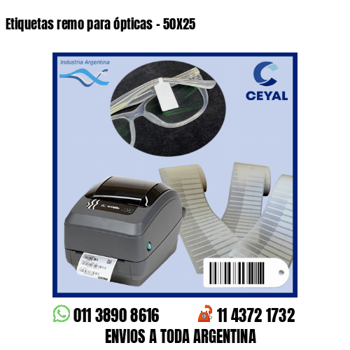 Etiquetas remo para ópticas – 50X25