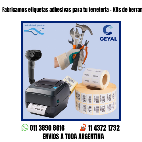 Fabricamos etiquetas adhesivas para tu ferretería – Kits de herramientas