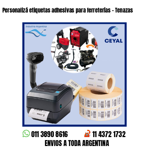 Personalizá etiquetas adhesivas para ferreterías – Tenazas