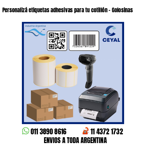Personalizá etiquetas adhesivas para tu cotillón – Golosinas