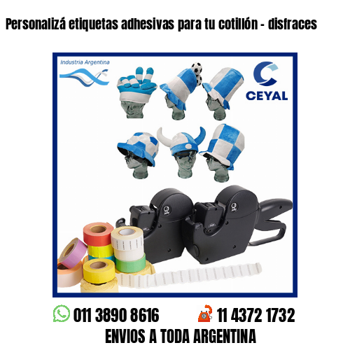 Personalizá etiquetas adhesivas para tu cotillón – disfraces