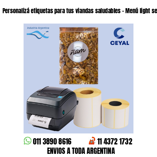 Personalizá etiquetas para tus viandas saludables – Menú light semanal