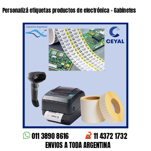 Personalizá etiquetas productos de electrónica – Gabinetes