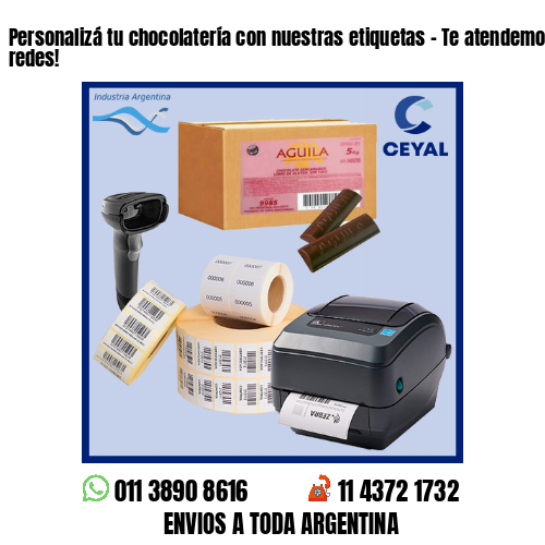 Personalizá tu chocolatería con nuestras etiquetas – Te atendemos en nuestras redes!