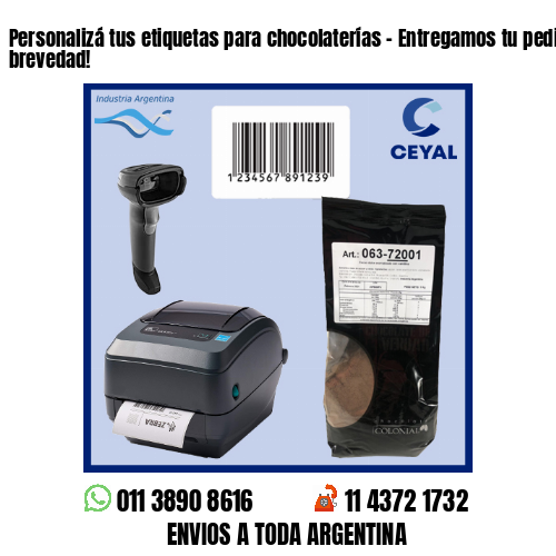 Personalizá tus etiquetas para chocolaterías – Entregamos tu pedido a la brevedad!