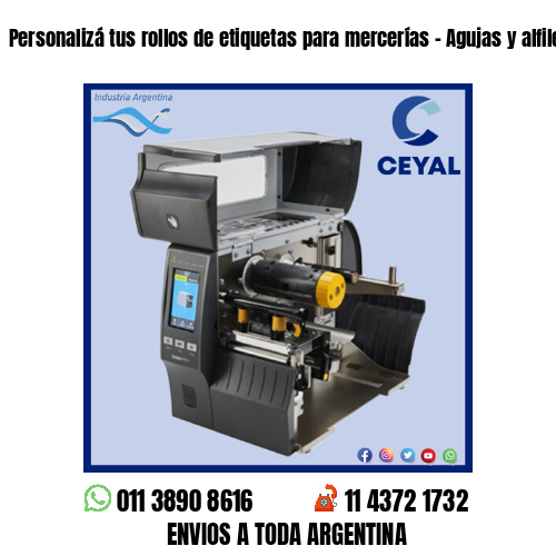 Personalizá tus rollos de etiquetas para mercerías – Agujas y alfileres