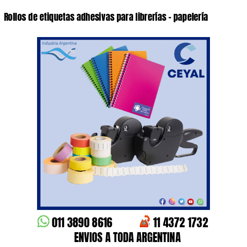 Rollos de etiquetas adhesivas para librerías – papelería