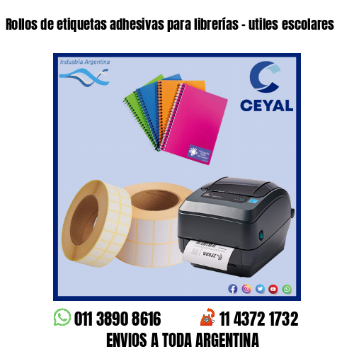Rollos de etiquetas adhesivas para librerías – utiles escolares