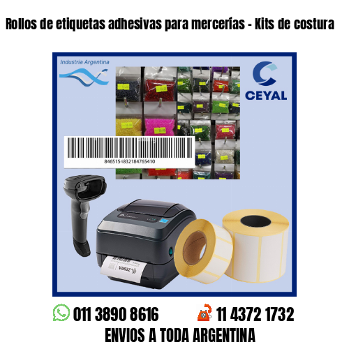 Rollos de etiquetas adhesivas para mercerías – Kits de costura