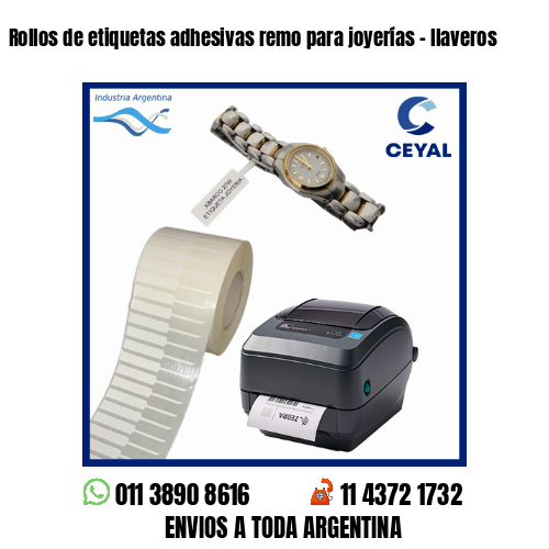 Rollos de etiquetas adhesivas remo para joyerías – llaveros
