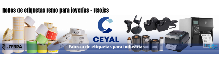 Rollos de etiquetas remo para joyerías - relojes