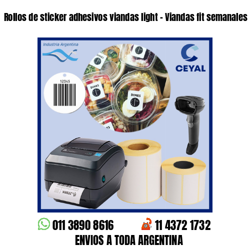 Rollos de sticker adhesivos viandas light – Viandas fit semanales