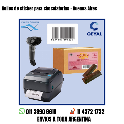 Rollos de sticker para chocolaterías – Buenos Aires