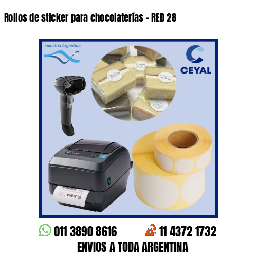 Rollos de sticker para chocolaterías – RED 28