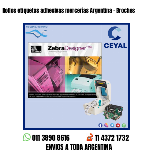 Rollos etiquetas adhesivas mercerías Argentina – Broches