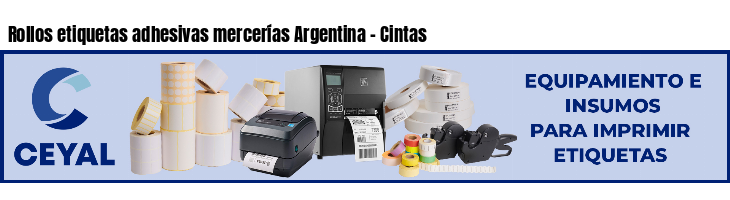 Rollos etiquetas adhesivas mercerías Argentina - Cintas