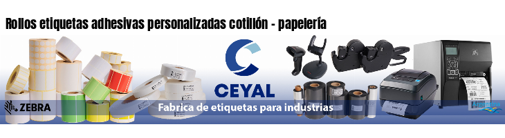 Rollos etiquetas adhesivas personalizadas cotillón - papelería