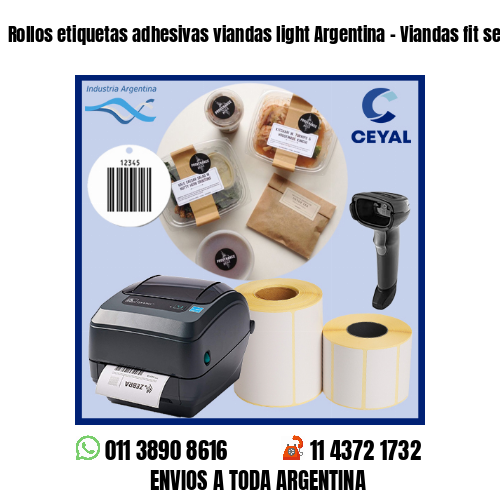 Rollos etiquetas adhesivas viandas light Argentina – Viandas fit semanales
