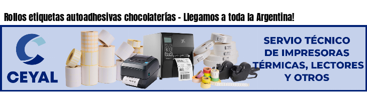 Rollos etiquetas autoadhesivas chocolaterías - Llegamos a toda la Argentina!