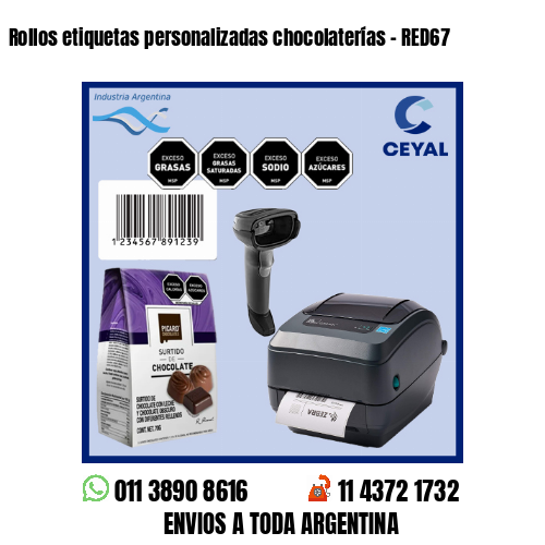 Rollos etiquetas personalizadas chocolaterías – RED67
