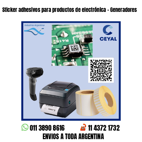 Sticker adhesivos para productos de electrónica – Generadores