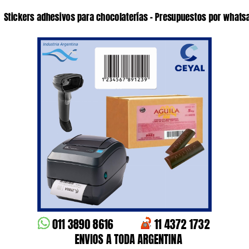 Stickers adhesivos para chocolaterías – Presupuestos por whatsapp!